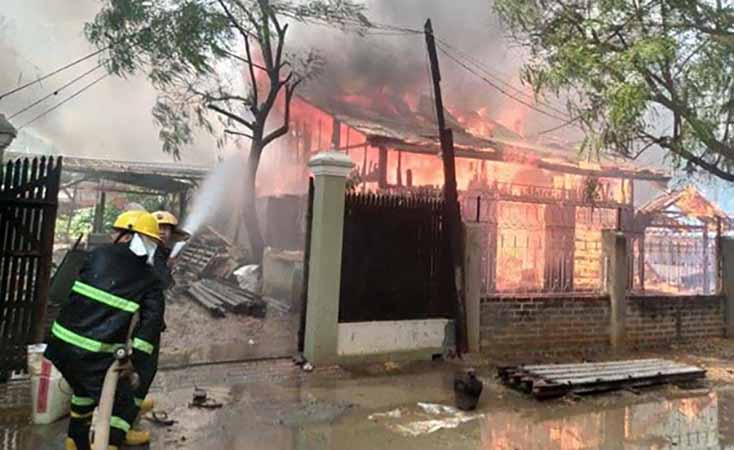 ရေစကြိုတွင် အရက်မူးပြီး မီးရှို့သဖြင့် နေအိမ် ၃ လုံး မီးလောင်၊ မီးရှို့သူ သေဆုံး