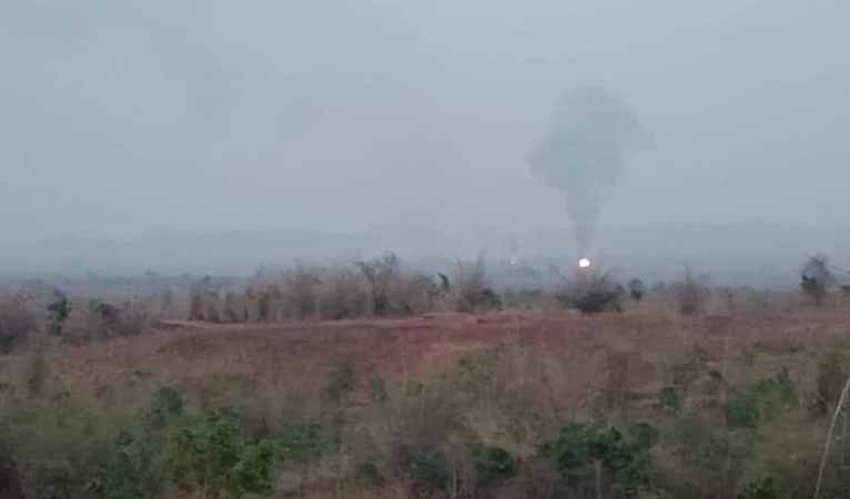 ပဇီကြီးရွာကို စစ်ကောင်စီက တတိယအကြိမ် လေကြောင်းက ထပ်မံ တိုက်ခိုက်၊ ရွာမီးရှို့