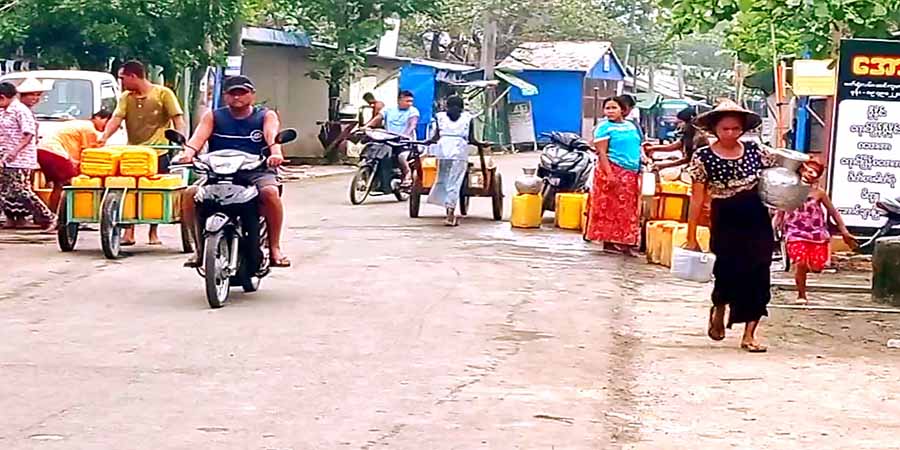 စစ်တွေမြို့ ရပ်ကွက်အချို့၌ ရေအခက်အခဲကြုံတွေ့နေရ