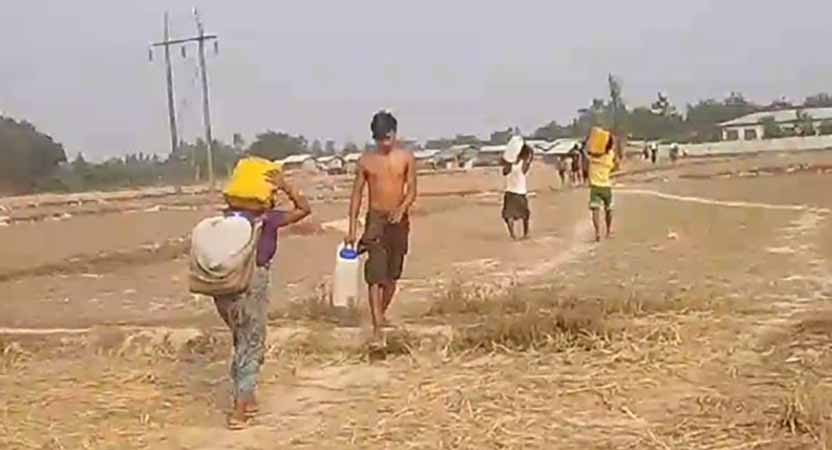 ရခိုင်စစ်ဘေးရှောင်စခန်းများ သောက်သုံးရေ ခက်ခဲ