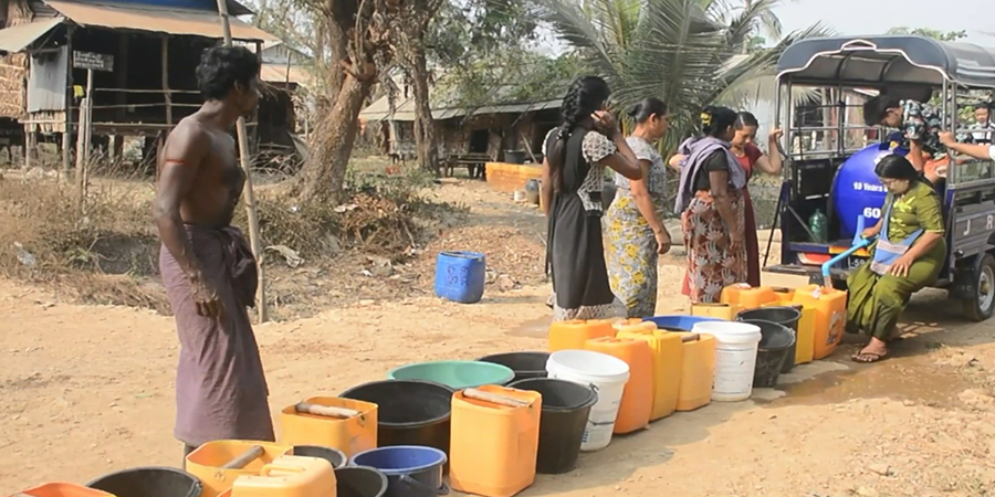 အပူချိန် မြင့်မားမှုကြောင့် အညာဒေသနှင့် စစ်ရှောင်စခန်းများတွင် သောက်သုံးရေ အခက်ကြုံ