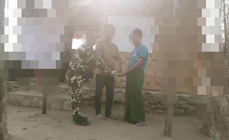 ပဇီကြီး စစ်ရှောင်များအတွက် PDF အဖွဲ့က အလှူငွေ သွားရောက်ထောက်ပံ့
