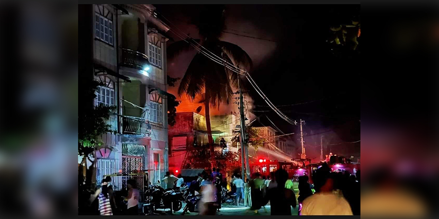 ပြည်မြို့တွင် ဝါယာရှော့ဖြစ်ပြီး တိုက် ၃ လုံး မီးလောင်