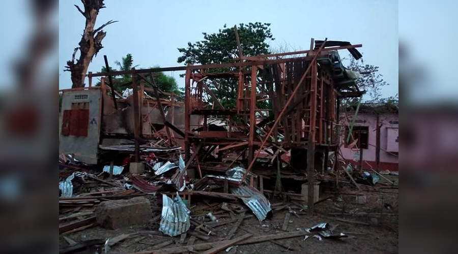 ထန်းတပင်မြို့နယ်၌ စစ်တပ်က လေကြောင်းမှတိုက်ခိုက်၊ ပြည်သူ ၃ ဦးသေဆုံးပြီး ၅ ဦး ဒဏ်ရာရ