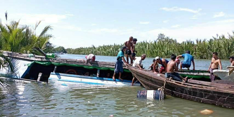 လပွတ္တာတွင် စက်လှေ ၂ စီး တိုက်မိ