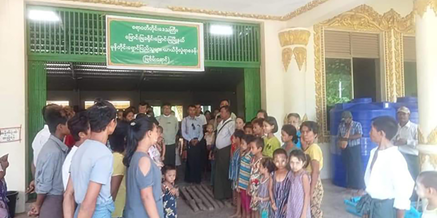 လပွတ္တာမြို့မှ ပြည်သူ ၁,၀၀၀ ကျော် မြောင်းမြမြို့ပေါ်သို့ မုန်တိုင်းဘေးရှောင်