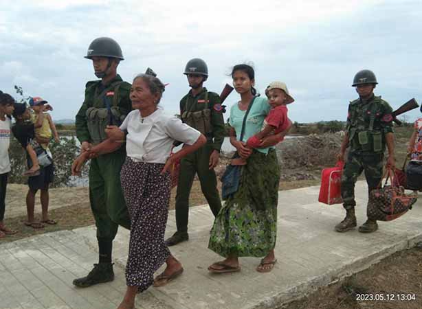 ပုဏ္ဏားကျွန်း မြေနိမ့်ပိုင်းကျေးရွာများမှ ပြည်သူများကို မုန်တိုင်းဘေးလွတ်ရာ ရွှေ့ပြောင်း