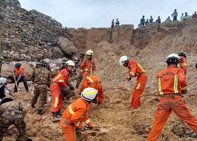 တာချီလိတ်တွင် မြေထိန်းနံရံပြိုကျပြီး လူ ၂ ဦးသေဆုံး 