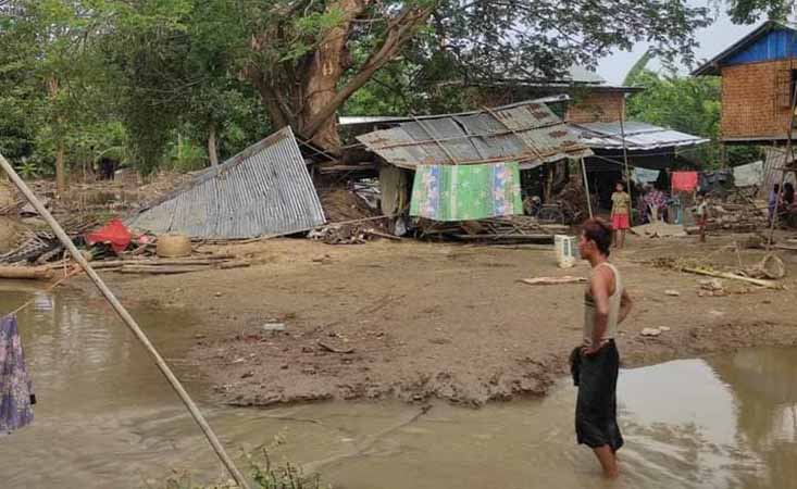 ဆင်ဖြူကျွန်းဒေသတွင် မိုခါမုန်တိုင်းကြောင့် သေဆုံးသူ  ၄ ဦးရှိလာ၊ ပြန်လည်ထူထောင်ရေး အကူအညီများလိုအပ်နေ 