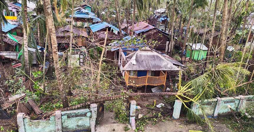 မိုခါမုန်တိုင်းဘေးကြုံနေရသည့်  ရခိုင်ပြည်နယ်တွင် မြေမြှုပ်မိုင်းအန္တရာယ် စိုးရိမ်စရာ ဖြစ်နေ