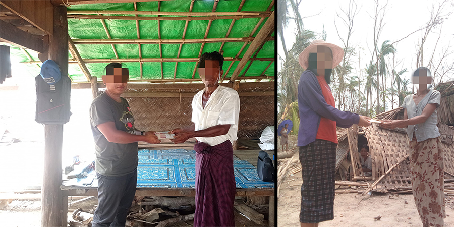 ရခိုင်ပြည်နယ်က မုန်တိုင်းသင့်ပြည်သူများအတွက် NUG အစိုးရက ငွေကြေးထောက်ပံ့