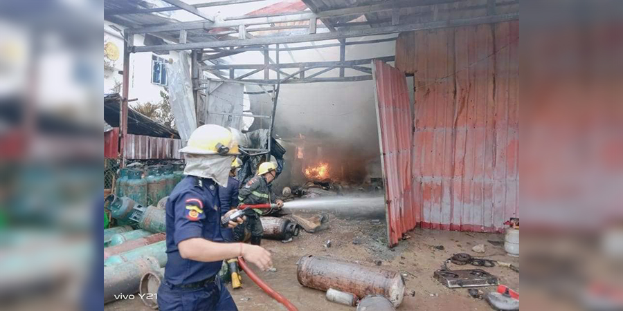 တောင်ဒဂုံ၌ ဂက်စ်အိုးအရောင်းဆိုင် မီးလောင် 