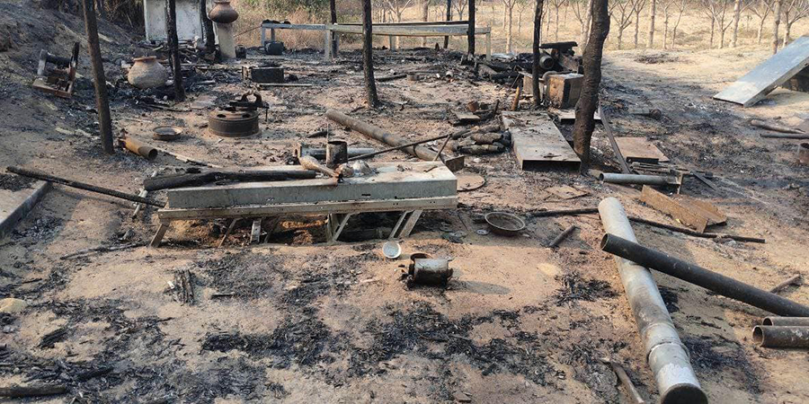 အရာတော်အခြေစိုက် PDF စခန်းကို စစ်တပ်က စီးနင်းမီးရှို့၊ ကျွန်းလှမြို့နယ်တွင် စစ်တပ်က ရွာမီးရှို့