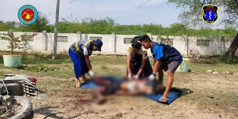 မြင်းမူတွင် ကြံ့ခိုင်ရေးပါတီရုံးအနီး ဗုံးကွဲပြီး ဆိုင်ကယ်စီးလာသူ ၂ ဦး သေဆုံး