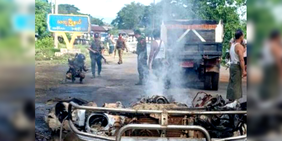 ဒုံသမိတံတားစစ်ဆေးရေးဂိတ် တိုက်ခိုက်ခံရပြီး စစ်ကောင်စီတပ်ဖွဲ့ဝင် ၁ ဦးသေ၊ ၃ ဦး ဒဏ်ရာရ