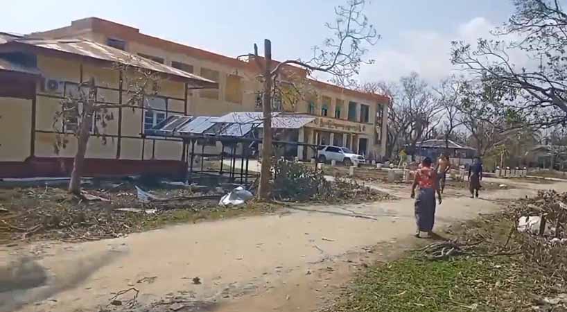 မိုခါမုန်တိုင်းသင့်ပုဏ္ဏားကျွန်းဆေးရုံနှင့်ဆေးခန်းများ မပြုပြင်သေးသဖြင့် လူနာများ အခက်အခဲဖြစ်