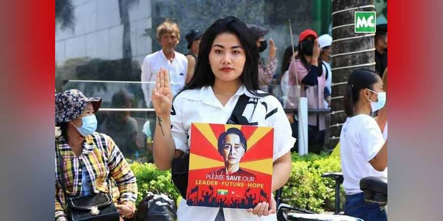 သရုပ်ဆောင် မေပန်းချီကို စစ်ကောင်စီက ထောင်ဒဏ်  ၃ နှစ်ချ