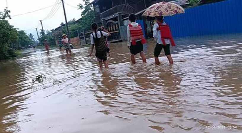 အင်းတော်ကြီးဒေသ၊ နန့်မွန်းမြို့၌ ရေကြီးရေလျှံ