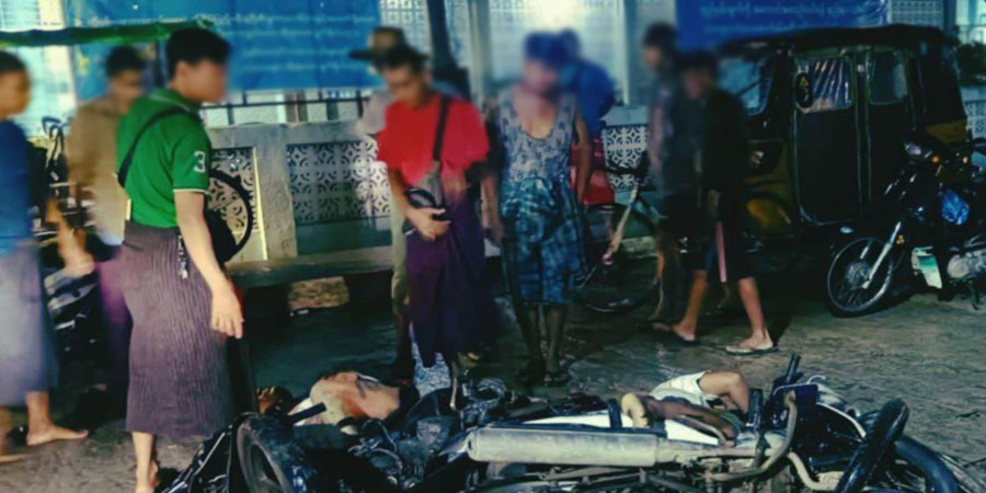 ကျောင်းကုန်းတွင် ဆိုင်ကယ်တိုက်မှုဖြစ်ပြီး ၂ ဦးသေ၊ ၃ ဦးဒဏ်ရာရ
