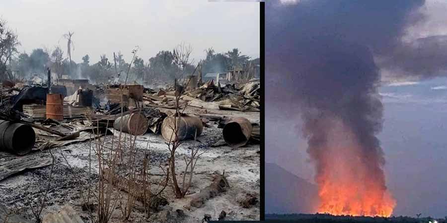 စစ်တပ်က ၂ နှစ်အတွင်း ပြည်သူ့နေအိမ် ၇၀,၀၀၀ ကျော် မီးရှို့ဖျက်ဆီး
