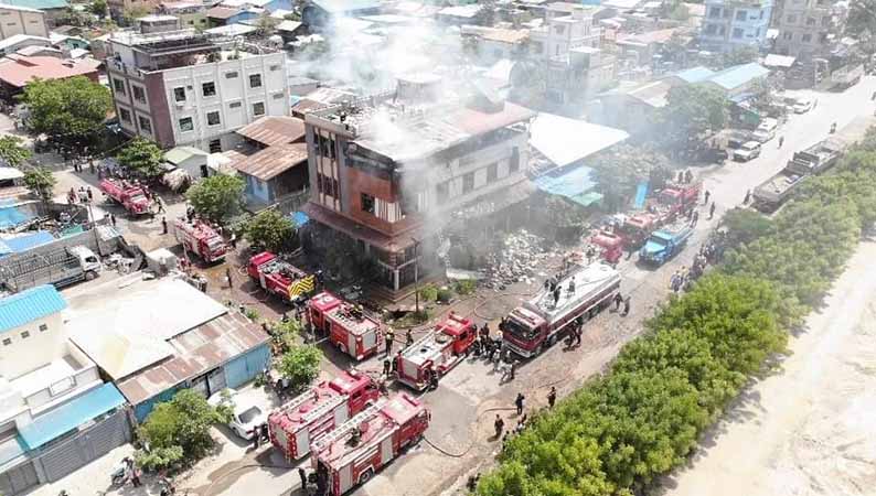 မန္တလေးတွင် အဆောက်အဦတခု မီးလောင်