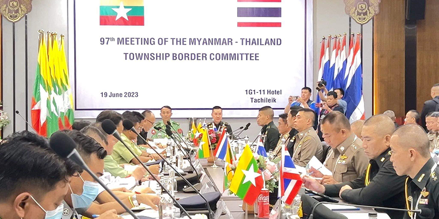 တာချီလိတ်-မယ်ဆိုင် အစည်းအဝေး ပြန်ကျင်းပ၊ နယ်စပ်မှောင်ခို စောင့်ကြည့်ရေး ဆွေးနွေး 