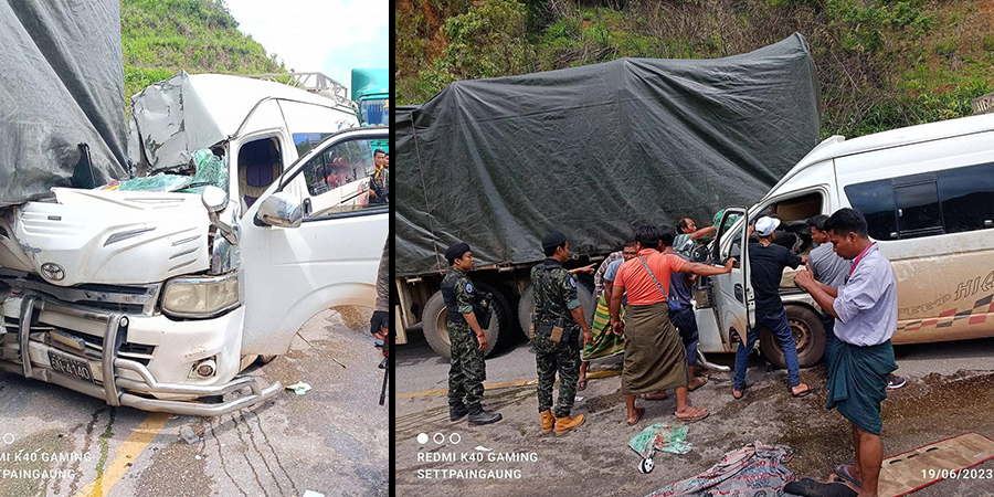 မြဝတီ အာရှလမ်းတွင် ယာဉ်တိုက်မှုဖြစ်ပြီး အမျိုးသား ၁ ဦးသေဆုံး
