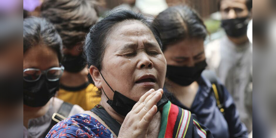 အိန္ဒိယရောက် မြန်မာဒုက္ခသည်များ ကုလရုံးရှေ့ ဆန္ဒပြ