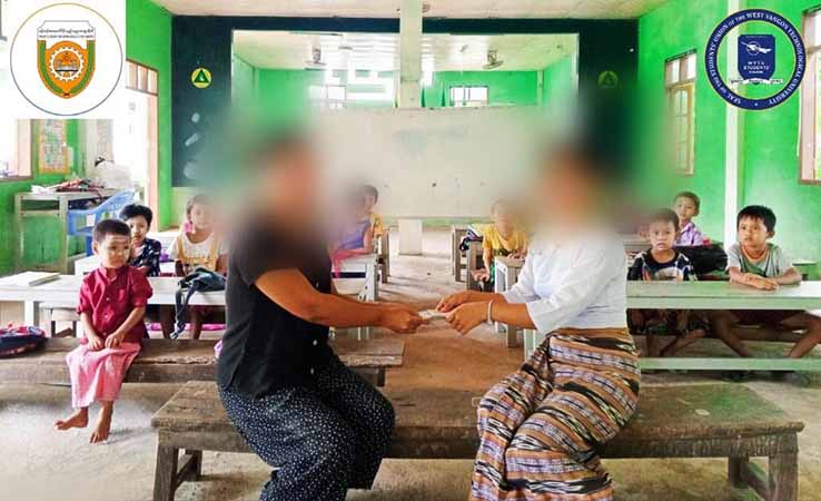 ကရင်ပြည်နယ်ထဲက ကြားကာလ ပညာရေးစာသင် ကျောင်းကို ထောက်ပံ့ငွေပေးအပ်