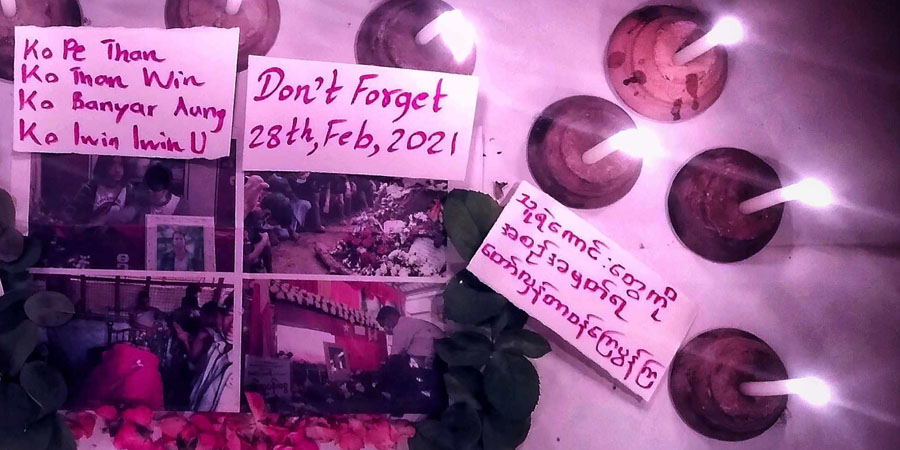 ထားဝယ်ပင်မသပိတ် ကျဆုံးသူများ၏ ၂၈ လပြည့် အောက်မေ့ဖွယ်လှုပ်ရှားမှု ပြုလုပ်