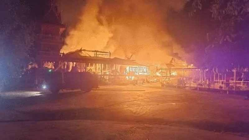 ထိုင်းရှေးဟောင်းဘာသာရေးအဆောက်အအုံ မီးလောင် ဘတ် ၁ဝ သန်းခန့် ဆုံးရှုံး