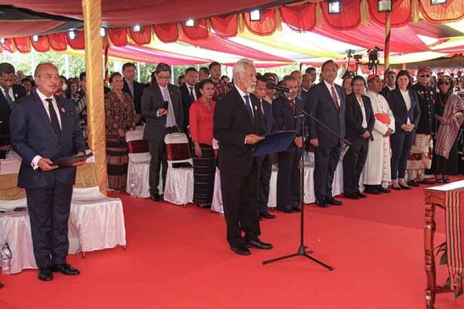 အရှေ့တီမောအစိုးရသစ်၏ ကျမ်းသစ္စာကျိန်ဆိုပွဲ  NUG နိုင်ငံခြားရေးဝန်ကြီး တက်ရောက်