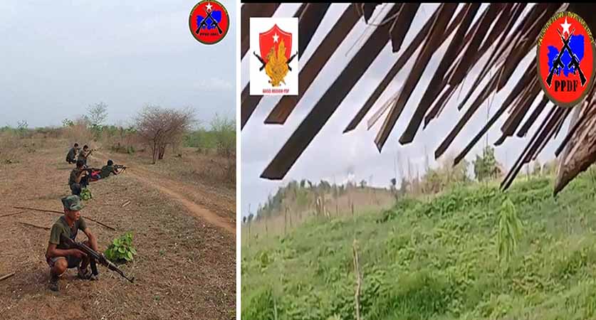 မွန်ပြည်နယ်ရှိ ရွာအချို့ကို စစ်တပ်က လက်နက်ကြီးဖြင့်ပစ်၊ ပေါင်းတည်တွင် စစ်တပ် မိုင်းဆွဲခံရ