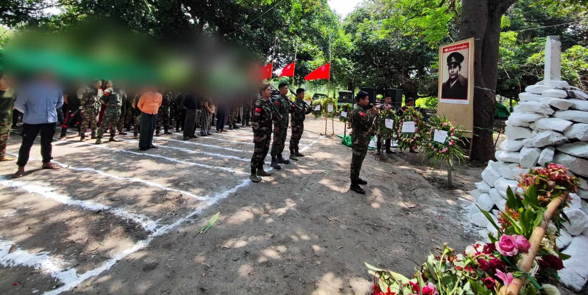 ၇၆ နှစ်မြောက် အာဇာနည်နေ့ အခမ်းအနား ပြည်သူ့ကာကွယ်ရေးတပ်ဖွဲ့များ ကျင်းပ (ဓာတ်ပုံ)