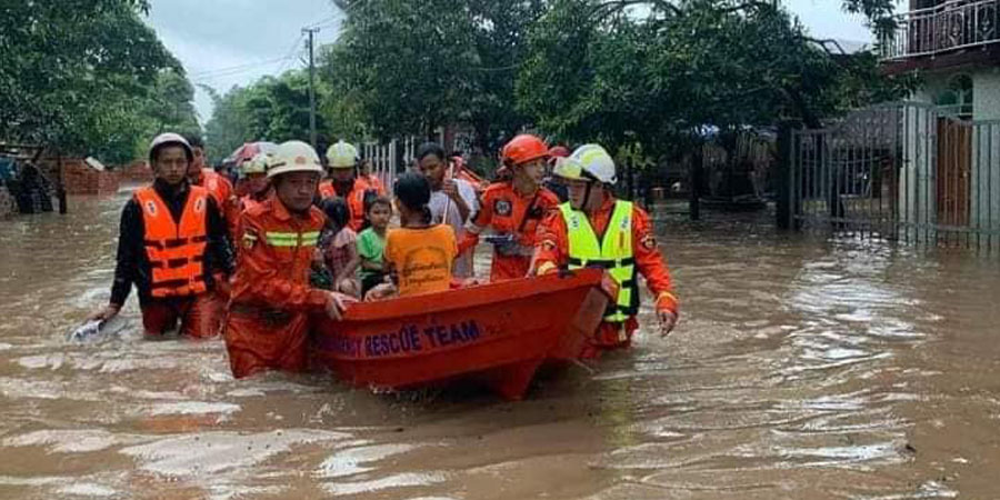 မွန်ပြည်နယ်၌ ရေကြီးပြီး လူ ၄ ဦးသေဆုံး၊ နှစ် ၇၀ ကျော်အတွင်း မိုးရေချိန် စံချိန်သစ်တင်