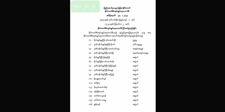 အာဏာသိမ်းစစ်တပ် ဖွဲ့စည်းပုံပြောင်းလဲ၊ ဝန်ကြီးအပါအဝင် ၁၀ ဦး အနားပေးခံရ