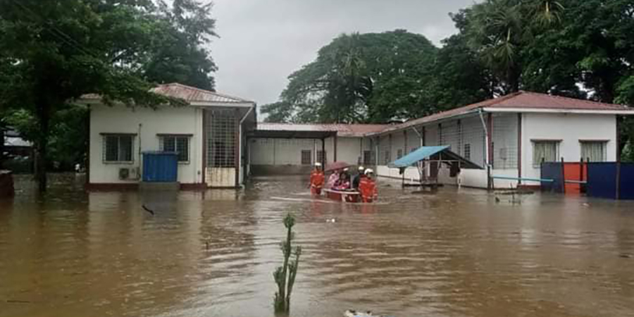 မွန်နှင့် ကရင်ပြည်နယ်တွင် ရေကြီး၊ ဒေသခံများ ရွှေ့ပြောင်း