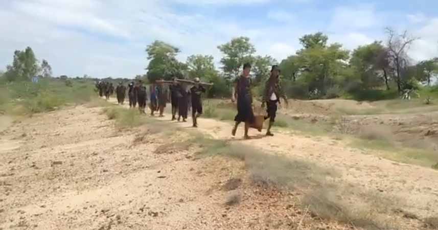 စစ်ကိုင်းနှင့် မကွေးတိုင်းတွင် စစ်သင်္ဘောများနှင့် ပျူစောထီးရွာ တိုက်ခိုက်ခံရ