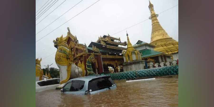 မြဝတီတွင် ရေကြီးရေလျှံပြီး  ကုန်စျေးနှုန်းမြင့်တက်