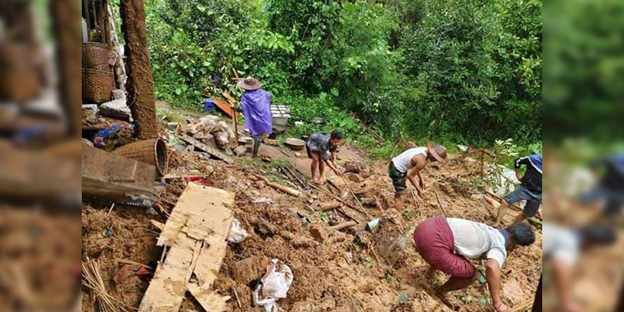 နမ့်ခမ်းတွင် မြေပြိုပြီး ကလေး ၁ ဦးသေဆုံး၊ ၂ ဦး ထိခိုက်ဒဏ်ရာရ