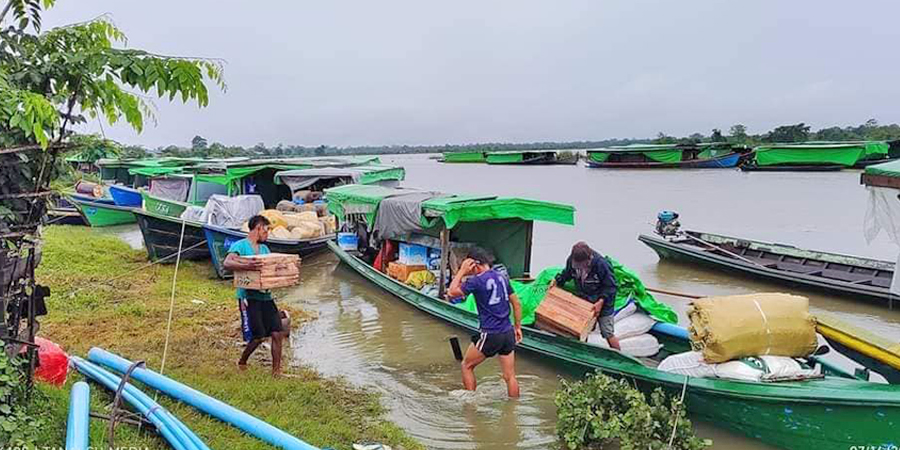 တနိုင်းမြို့ပေါ်တွင် ပယင်းနှင့်‌ ရွှေမှော်ကျင်းသား ထောင်ချီ သောင်တင်နေ