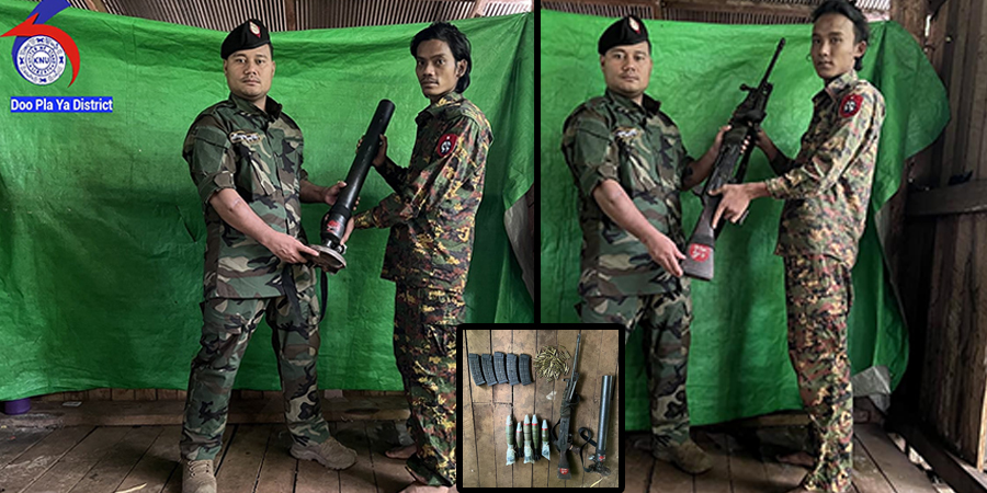 စစ်ကောင်စီတပ်ဖွဲ့ဝင် ၂ ဦး လက်နက်နှင့်အတူ KNLA ထံ အလင်းဝင်
