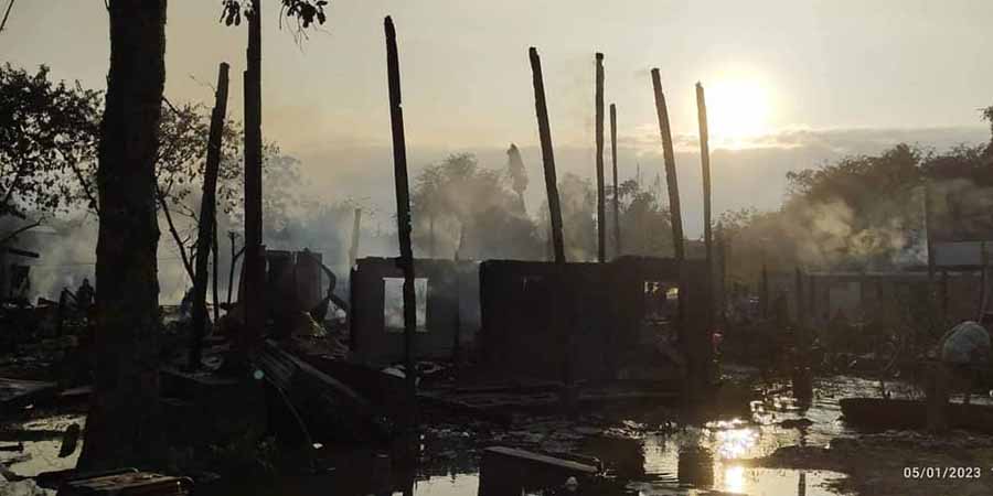 ကလေးမြို့၊ စက္ကန့်ရွာကို စစ်ကောင်စီက တတိယအကြိမ်မီးရှို့