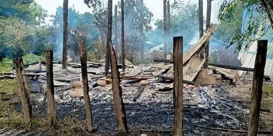 ဂန့်ဂေါနှင့် မြိုင်မြို့နယ်တို့တွင် တိုက်ပွဲဖြစ်၊ စစ်တပ်က ပြည်သူ့နေအိမ်များကို မီးရှို့