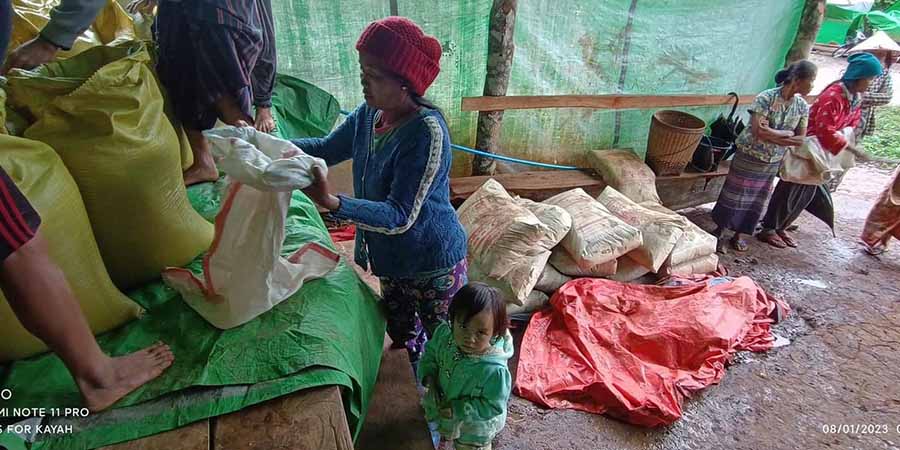 ကရင်နီပြည်နယ်က စစ်ရှောင်စခန်းအချို့ ဆန်ရိက္ခာပြတ်လပ်
