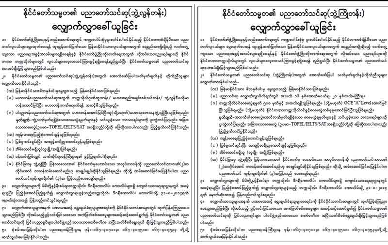 ႏွစ္ေပါင္း ၅၀ ေက်ာ္အတြင္း သမၼတပညာသင္ဆု ျပန္ေပးမည္