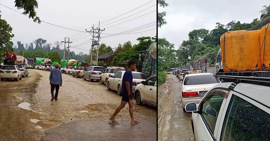 တိုက်ပွဲများကြောင့် ဖားကန့်လမ်းပိုင်း ပိတ်ဆို့