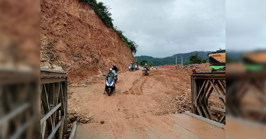 မြဝတီ-ကော့ကရိတ် အာရှလမ်း ဘေလီတံတား ၇၀ ရာခိုင်နှုန်းပြီးစီး၊  ကားငယ်အချို့ အချိန်ပိုင်း ဖြတ်သန်း 