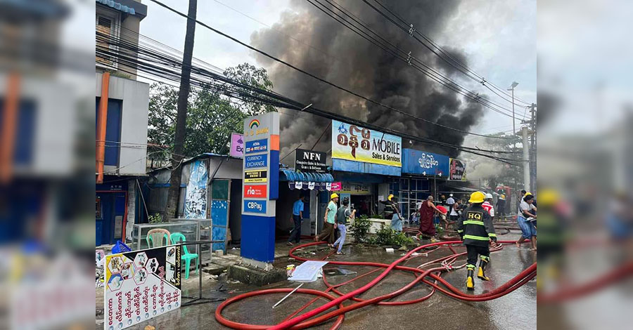 မြောက်ဥက္ကလာပတွင် ဈေးဆိုင်ခန်း ၃ ခန်း မီးလောင်