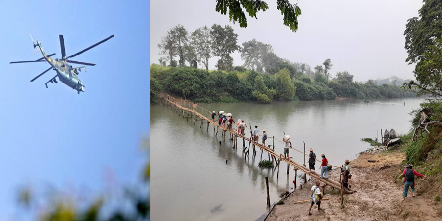 ညောင်လေးပင်တွင် တိုက်ပွဲပြင်းထန်၊ စစ်တပ်က မြေပြင်ဝေဟင်ကပါ တိုက်ခိုက်